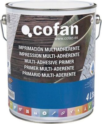 cofan Imprimacion Multiadherente Al Agua 4 L, Imprimaci&oacute;n Multiadherente Al Agua Anticorrosiva De Ideada Como Capa De Anclaje En Superficies De Dif&iacute;cil Adhe