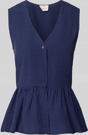 Emme Weste mit V-Ausschnitt und Sch&ouml;&szlig;chen Modell ELMO in Marine, Gr&ouml;&szlig;e 34