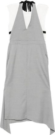 Tela V-neck Halterneck Midi Dress