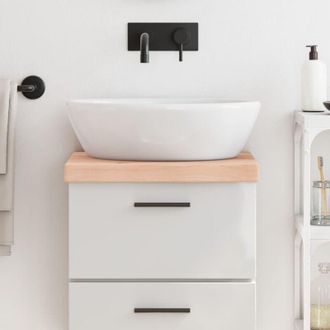 vidaXL Furniture Limited - Encimera De Ba&ntilde;o Madera Maciza Sin Tratar