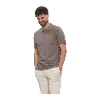 Profuomo Tops, Heren, Bruin, M, Katoen, Polo SS Basis Pique