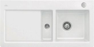 Villeroy & Boch V&b Einbausp&uuml;le Subway 60 Flat 965x475mm Be Re Exzenterbet. Stone White