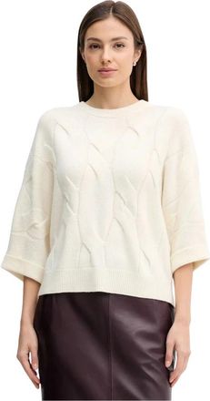 Benetton Diamant Trui van Pure Kasjmier - Dames - Cashmere truien - Beige - M - Kasjmier - Truien & Vesten