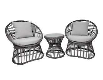 House Nordic Conjunto de jard&iacute;n de rat&aacute;n elegante