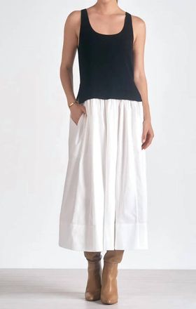 Elan Icon Sleeveless Tank Dress In Black/white