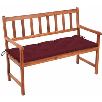 vidaXL Banco De Jard&iacute;n Con Coj&iacute;n Madera Maciza De Acacia 120 Cm Vidaxl
