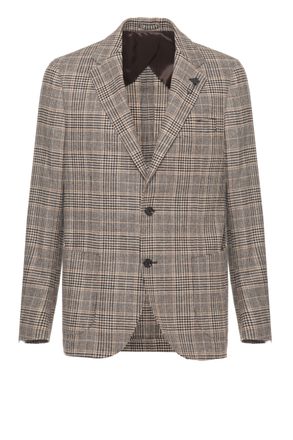 Lardini Beige Wool Jacket with Iconic Lapel