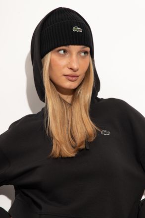 Lacoste Wool Beanie, Unisex, Black