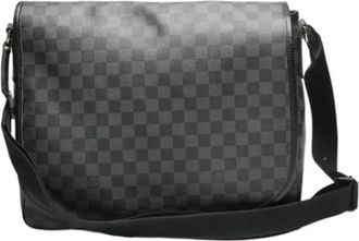 Louis Vuitton Tweedehands leren Louis Vuitton tassen - Dames - Vintage Schoudertas - Zwart - ONE Size - Leer - Vintage