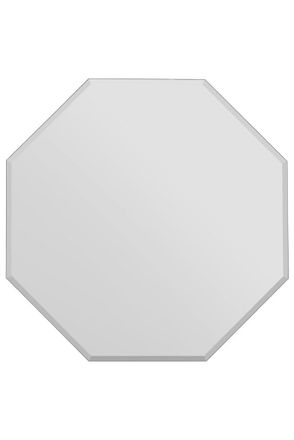 MirrorOutlet All Glass Modern Bevelled Octagonal Wall Mirror 39 X 39 100x100CM in Silver | Size: 1 Pack