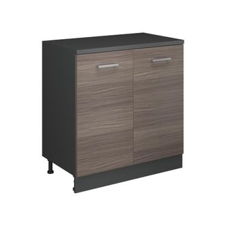 Vicco Armario De Cocina Para Techo Inclinado R-line, Gris Noble, 80 Cm Sin Inclinaci&oacute;n Con 2 Puertas, Vicco