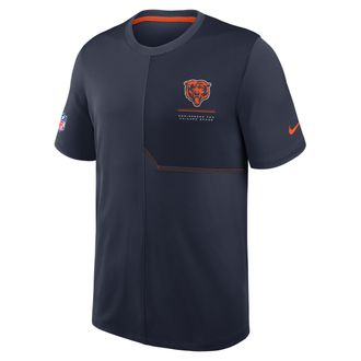 Nike Chicago Bears Sideline Coach Nike Mens Dri-FIT NFL Top in Blue | 03B2051Y7Q-B8B