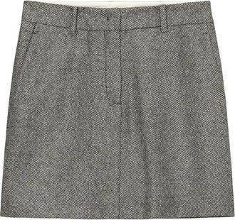 Marc O'Polo Getailleerde rok met gestreept patroon - Grijs