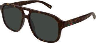Gucci Sunglasses, unisex, Brown, Size: 57 MM Pilot Sunglasses