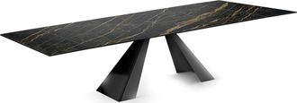 Naos Ausziehbarer Designer Esstisch Delta - Black Desire / Schwarz