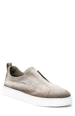 Santoni Victory Laceless Slip-On Sneaker in Beige at Nordstrom, Size 11.5