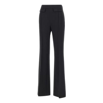 Elisabetta Franchi Wide Trousers, female, Black, Size: XL Wide Trousers