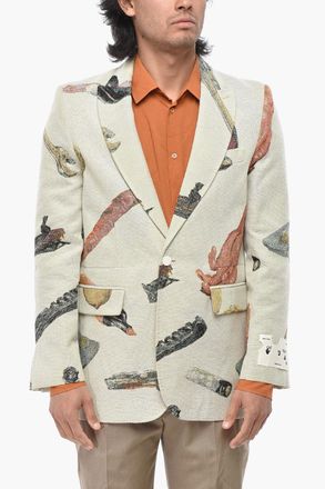 Off-white TAILORING Blazer PASCAL in Tessuto Jacquard Off-White