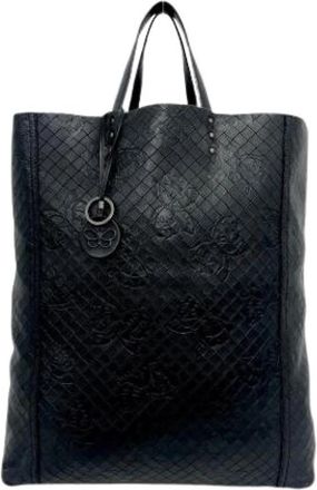 Bottega Veneta Pre-owned Vintage Tote Bag - Dames - Vintage Shopper - Zwart - ONE Size - Leer - Vintage