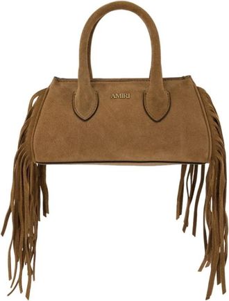 Amiri Fringe Micro Honey Schoudertas - Dames - Handtassen - Bruin - ONE Size - Leer - Tassen