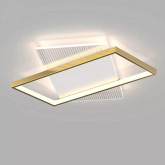 Trade Shop Trade Shop - Copy Of Plafoniera Led 30 W Quadrata Oro Moderno Lampadario Soffitto Luce Naturale 71033