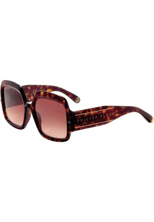 Philipp Plein Womens SPP038M560722 SPP038M 56 0722 Sunglasses - Brown - One Size