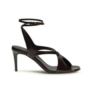 Khaite High Heel Sandals, female, Brown, Size: 8 US Calf Leather Stiletto Heel Sandals