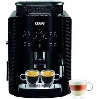 Krups YY8125FD coffee maker - coffee makers (freestanding, Fully-auto, Espresso machine, Ground coffee, Black, Buttons, Rotary)