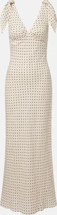 Faithfull The Brand Solana polka-dot linen maxi dress