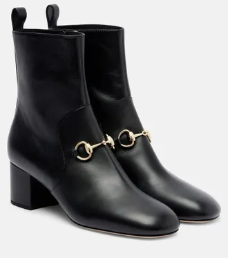 Gucci Horsebit leather ankle boots