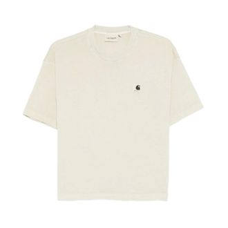 Carhartt Work in Progress Carhartt Wip, T-Shirts, female, Gray, Size: M S/S Nelson T-shirt