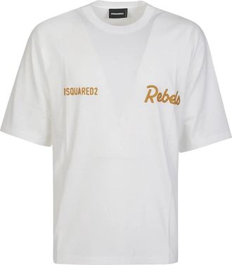 Dsquared2 Loose Fit T-Shirt - Heren - T-shirts - Wit - XL - Tops