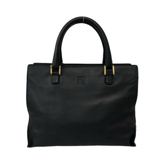Loewe Black Leather Handbag Tote Bag (Pre-Owned)