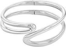 Calvin Klein Brazalete esculpido de acero inoxidable