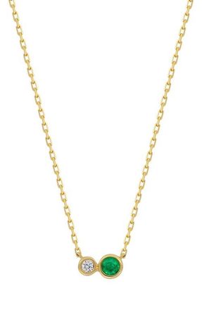 Bony Levy El Mar Pendant Necklace in 18K Yellow Gold - Emerald at Nordstrom