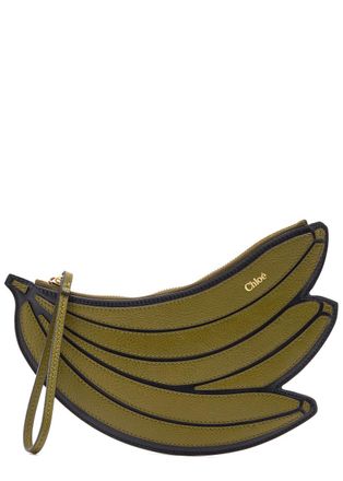 Chloé Banana Leather Pouch - Khaki - One Size