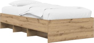 vidaXL Estructura De Cama Con Estante Roble Artisan 80 X 200 Cm Vidaxl