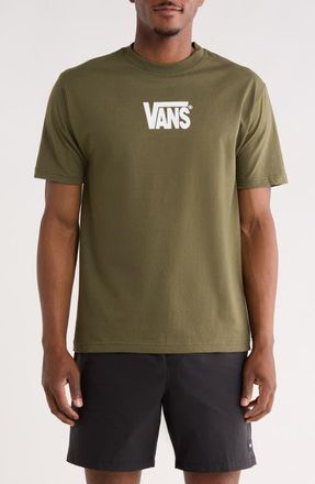 Vans Stretch Logo Cotton Graphic T-Shirt in Mossy Olive at Nordstrom, Size Xx-Large