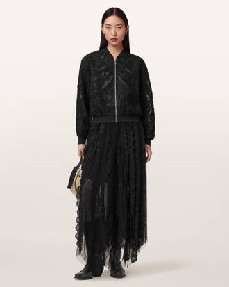 AllSaints Jade Embellished Bomber Jacket