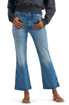 Wrangler Raw Hem High Waist Kick Flare Jeans in American Raw at Nordstrom, Size 32