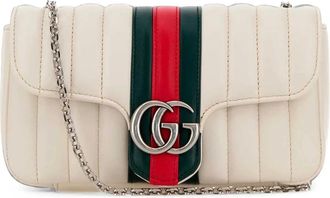Gucci Bolso de hombro mini Jetset GG Marmont - Bags - Mujer - Blanco - ONE SIZE