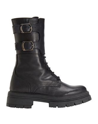 8 by YOOX LEATHER COMBAT ANKLE BOOT
