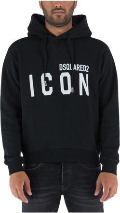 Dsquared2 Be Icon Cool Trui - Heren - Hoodies - Zwart - 2XL - Katoen - Hoodies & sweatvesten