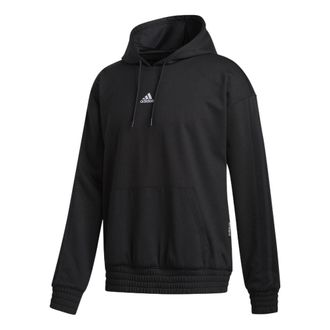 adidas Mens adidas LD WNTR HD Small Logo Basketball Hooded Sports Black GD6858