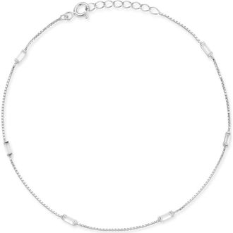 Glaze Jewelry Cubic Zirconia Baguette Anklet in Silver at Nordstrom Rack
