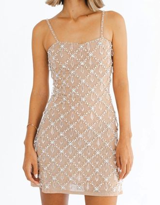 Oceanus Womens Arabella Hand Beaded Crystal Dress Multi Colour - Purple - Size: 10/8