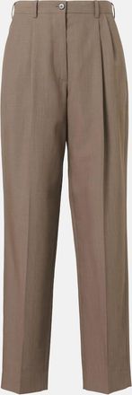 The Row Pantaloni regular Bryce in lana e seta