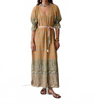 Boteh Lucent Maxi Smock Dress In Amber