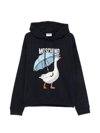 Moschino Graphic Hoodie with Playful Goose Design