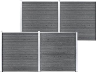 vidaXL Valla De Jard&iacute;n De Wpc Gris 699x186 Cm Vidaxl